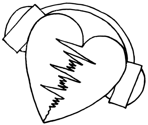 Music Is Love Coloring Page